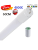 Pack de 20 Tubos Led T8 60cm 9W de Cristal 6000k con Conexión un Lateral y Envío Gratis.