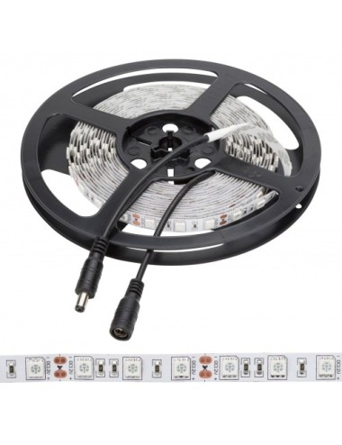 Tira de 300 LEDs 72W SMD5050 12VDC Azul Transformador/Dimmer x5M y Envío Gratis