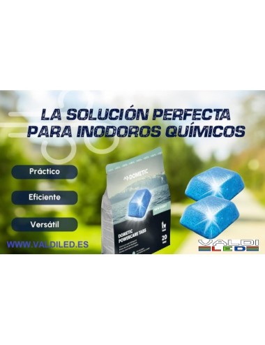 3x20 Waeco Dometic Power Care Tabs 60 Pastillas para WC Químico, Camper, Caravana y Autocaravana
