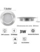 Pack 4 Placas Led a 12v 3w 4000k empotrar Con Envío Gratis, para Caravana, Camper, Autocaravana o instalaciones a 12v