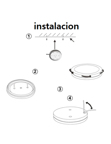 Pack de 4 Focos 3w de superficie leds a 12v de 55x9mm 4000k Con Envío Gratis.