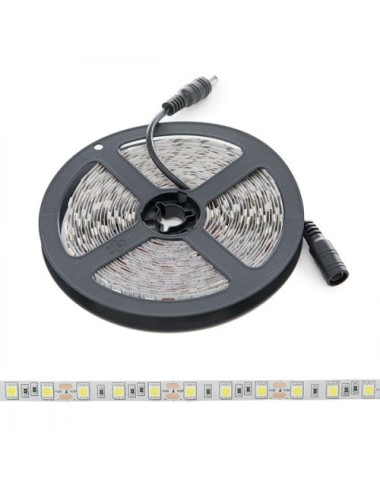 Tira 12v de 300 LED 72W Ip25 3000ºK SMD5050 x5 Metros, Blanco Cálido con Envío Gratis.
