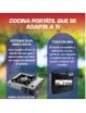Cocina de Gas Portatil Modelo Dual 1 Fuego + 2 cartuchos de gas + Maletin+ Envío Gratis, con Adaptador de Botella Externa