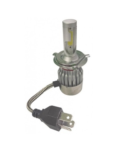 Kit de Led H4 de color blanco puro 6000K, para 12V, de 18W, para bombillas H4.