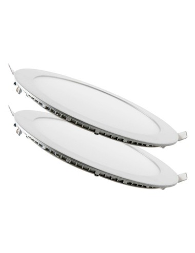 Pack 4 Placas LED 18W 1409Lm 4000ºK Circular para empotrar de 225mm con Envío Gratis.